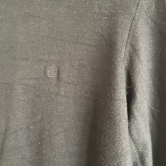 Ralph Lauren Black Silk Blend Turtleneck Sweater Size M - Picture 3 of 5